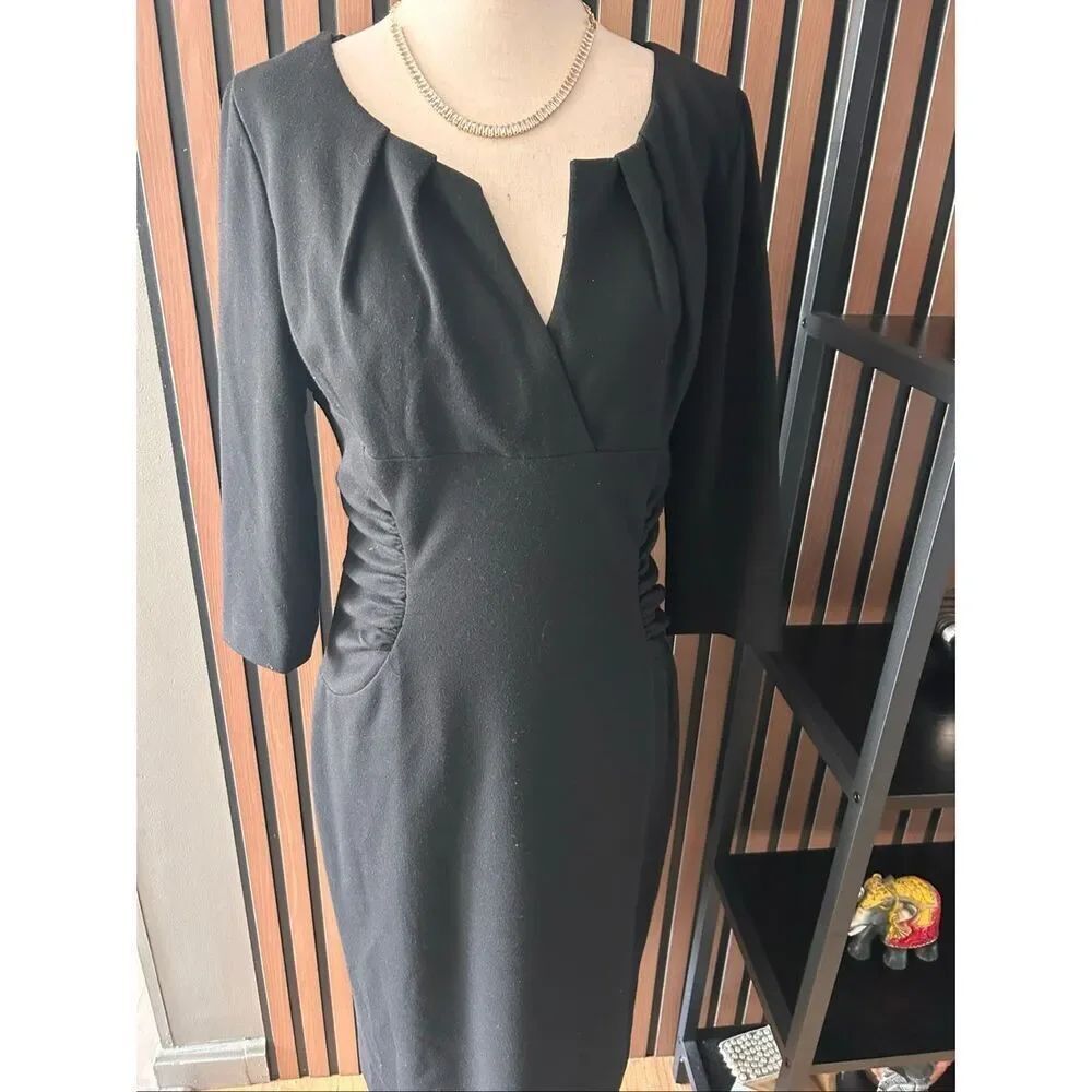 Andrianna Papell black work dress size 12 stretchy